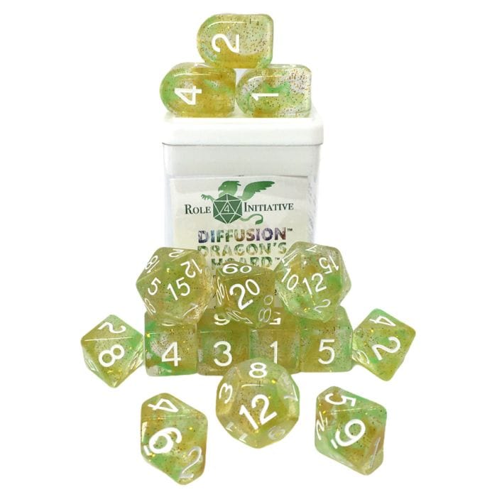 15 - Set Dice Diffusion Dragon's Hoard with Arch'd4 & Balance'd20 - Lost City Toys
