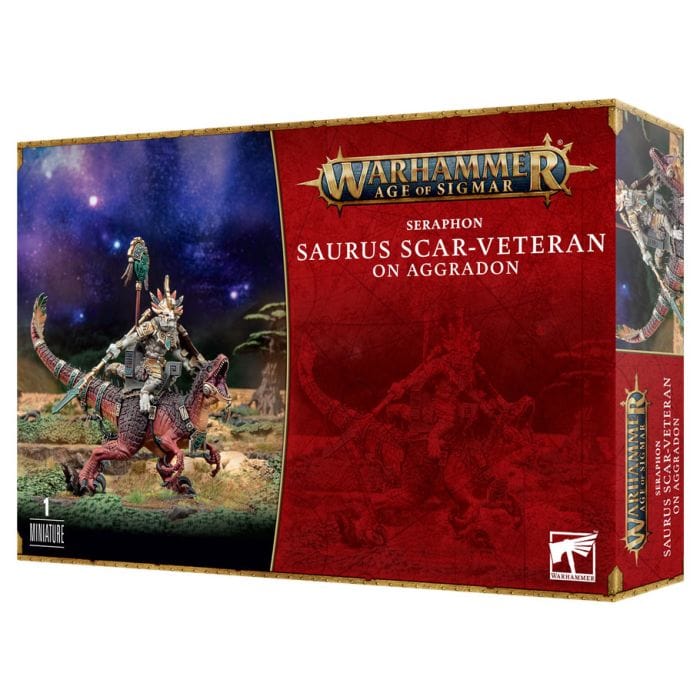 88 - 24 Warhammer Age of Sigmar: Seraphon: Saurus Scar - Veteran on Aggradon - Lost City Toys