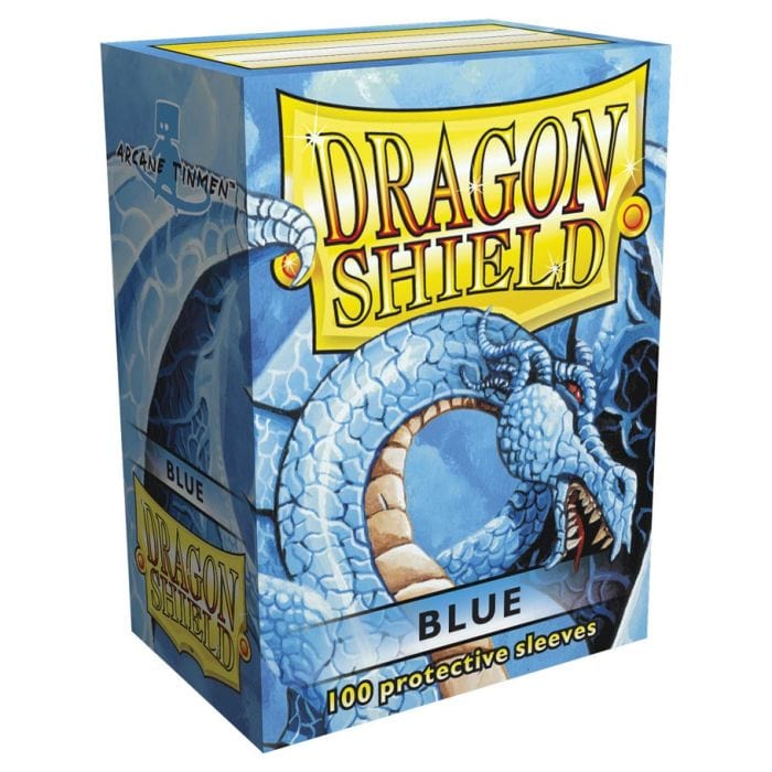 Arcane Tinmen Deck Protector: Dragon Shield: Classic: Blue (100) - Lost City Toys