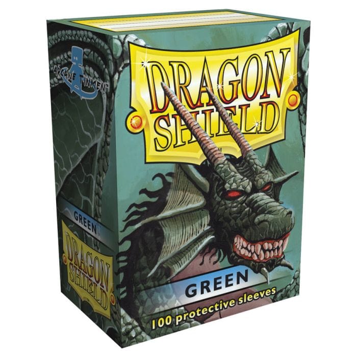 Arcane Tinmen Deck Protector: Dragon Shield: Classic: Green (100) - Lost City Toys