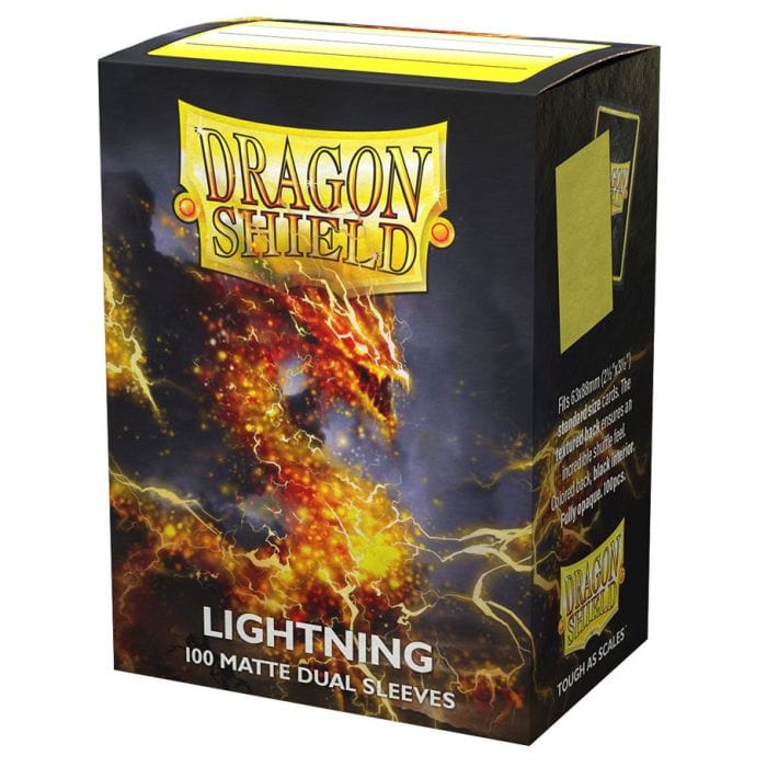 Arcane Tinmen Deck Protector: Dragon Shield: Dual Matte: Lightning (100) - Lost City Toys