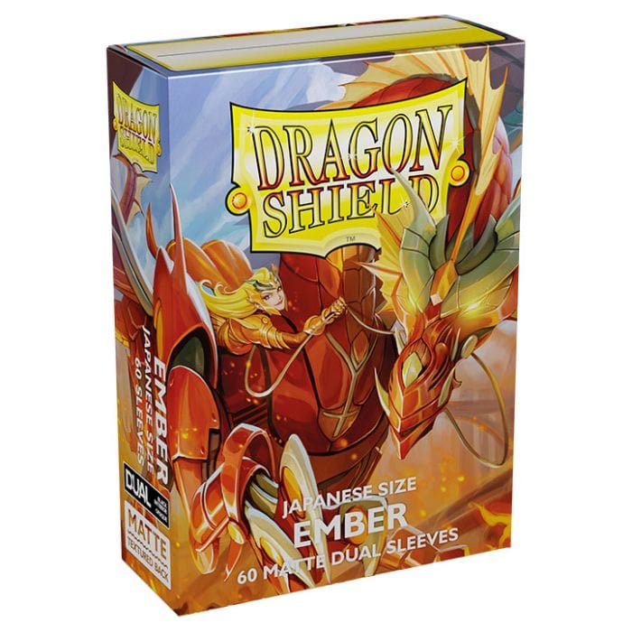 Arcane Tinmen Deck Protector: Dragon Shield: Japanese: Dual Matte: Ember (60) - Lost City Toys