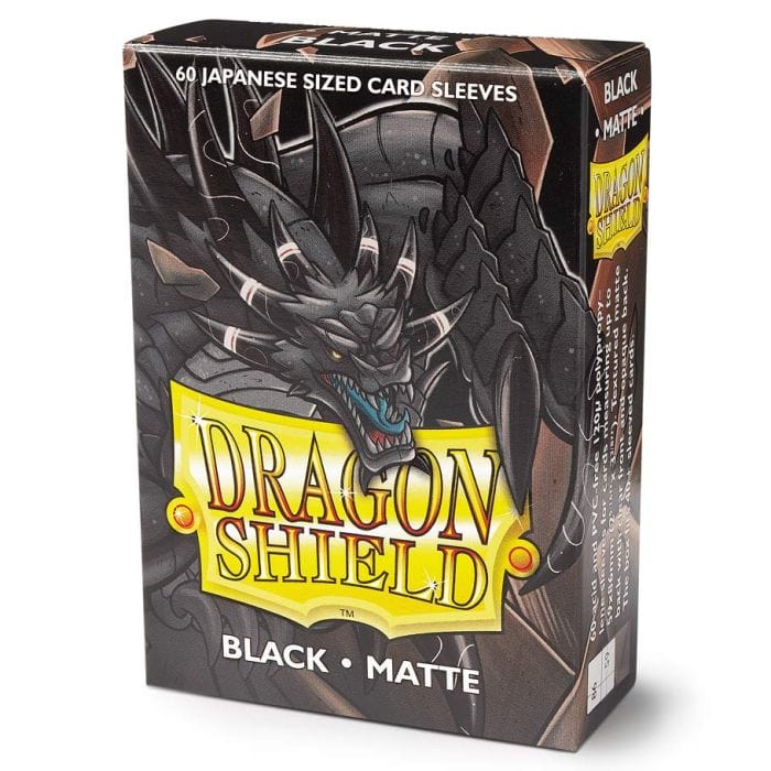 Arcane Tinmen Deck Protector: Dragon Shield: Japanese: Matte: Black (60) - Lost City Toys