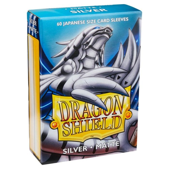 Arcane Tinmen Deck Protector: Dragon Shield: Japanese: Matte: Silver (60) - Lost City Toys