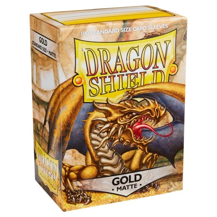 Arcane Tinmen Deck Protector: Dragon Shield: Matte: Gold (100) - Lost City Toys