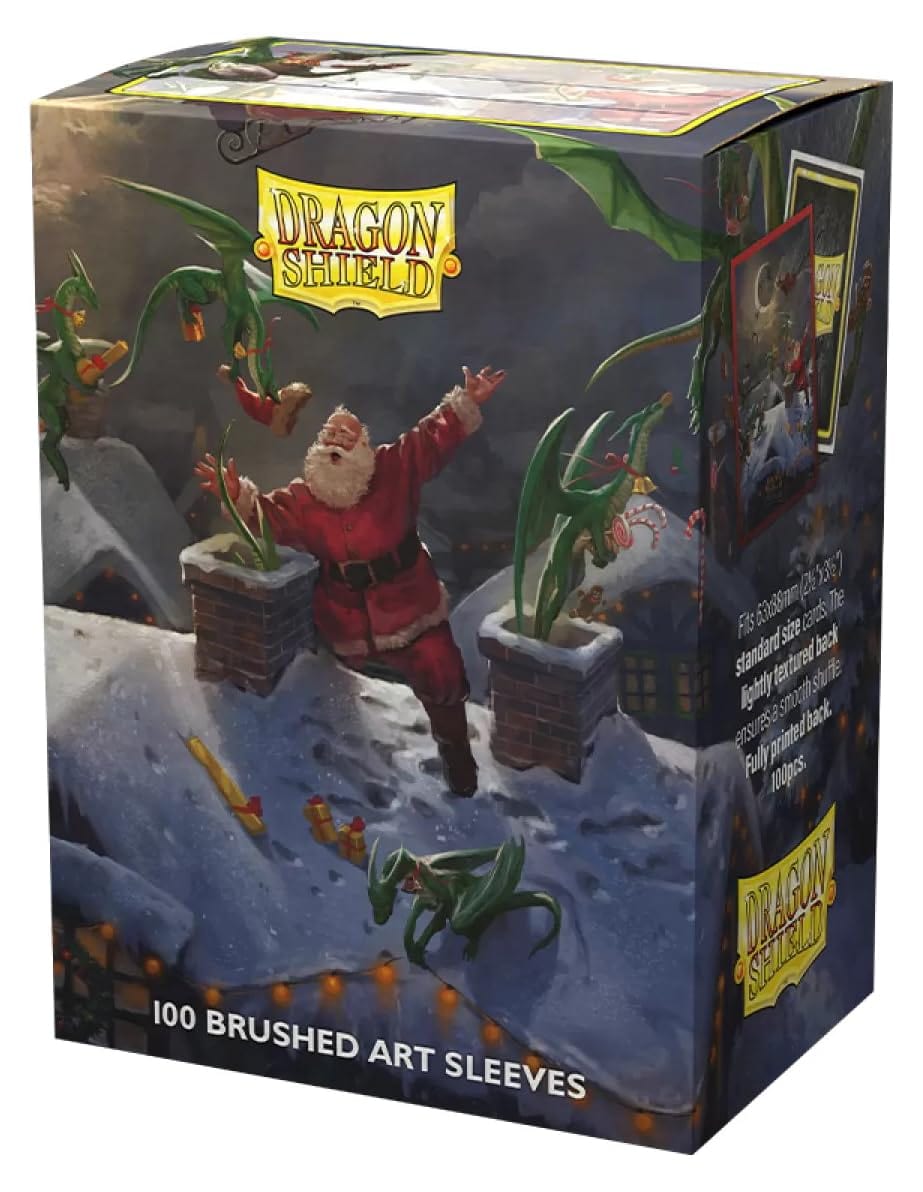 Arcane Tinmen Dragon Shields: (100) Brushed Art - Christmas 2023 (DISPLAY 10) - Lost City Toys