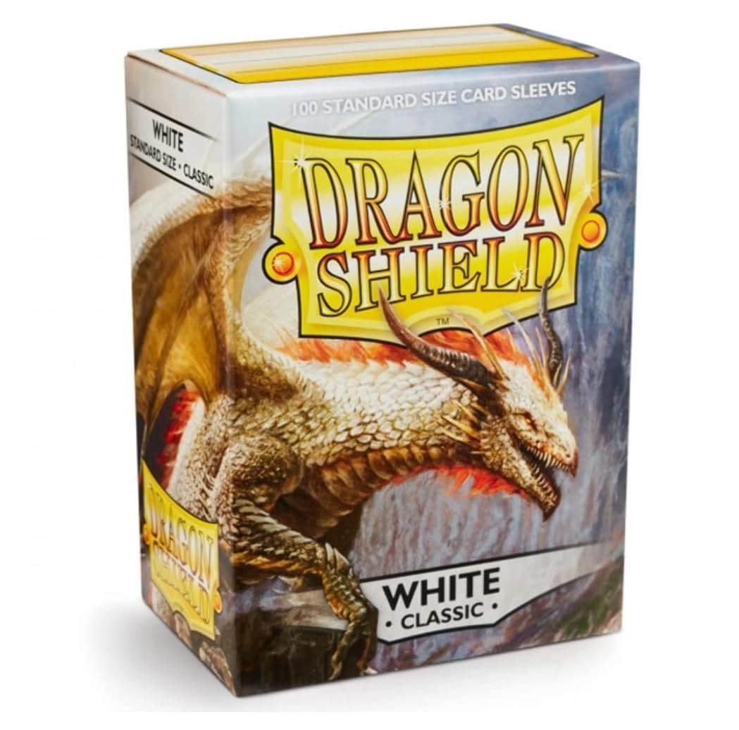 Arcane Tinmen Dragon Shields: (100) White (DISPLAY 10) - Lost City Toys