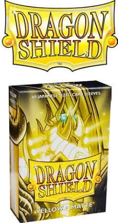 Arcane Tinmen Dragon Shields Japanese: (60) Matte Yellow (DISPLAY 10) - Lost City Toys