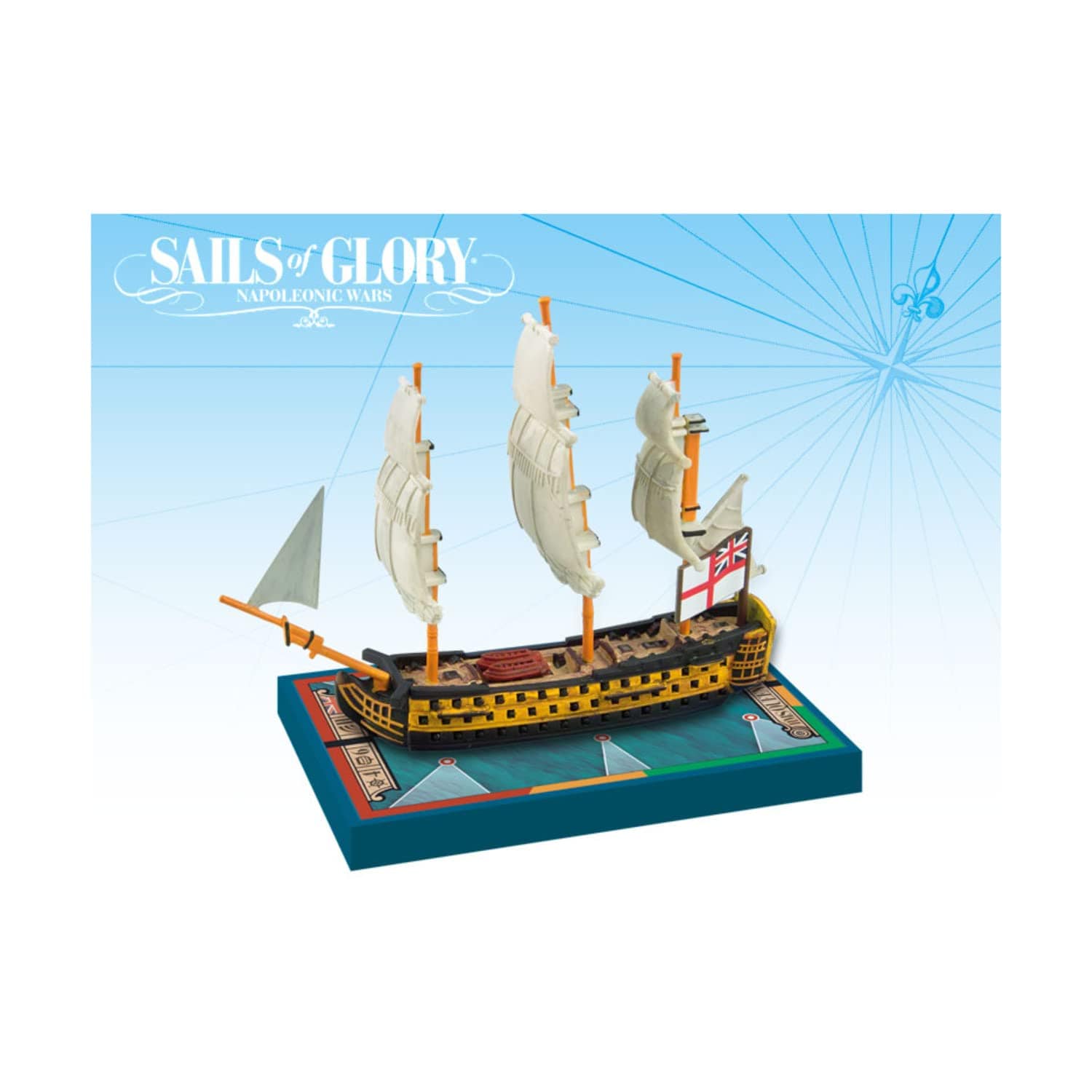 Ares Games Sails of Glory: HMS Queen Charlotte 1790 British SotL Ship Pack - Lost City Toys