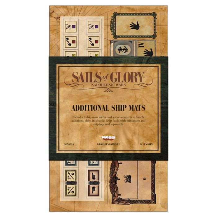 Ares Games Sails of Glory: Napoleonic: Additional Ship Mats - Lost City Toys