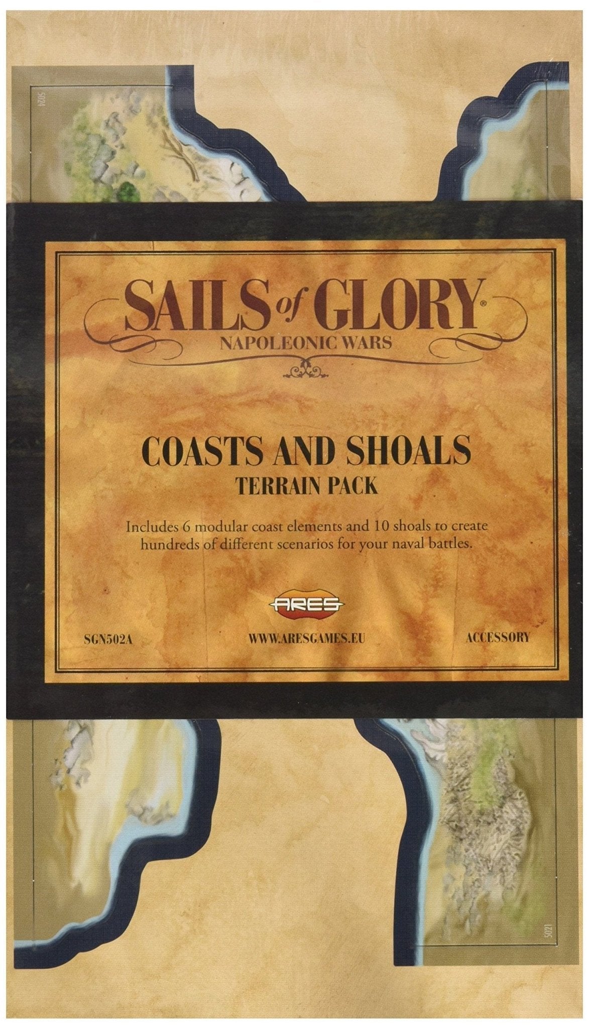 Ares Games Sails of Glory: Terrain Pack - Coasts and Shoals - Lost City Toys