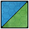 """Battlemat: Reversible Hexes Blue/Green (23 1/2"""" x 26"""" Playing Surface)""" - Lost City Toys