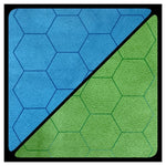 """Battlemat: Reversible Hexes Blue/Green (23 1/2"""" x 26"""" Playing Surface)""" - Lost City Toys