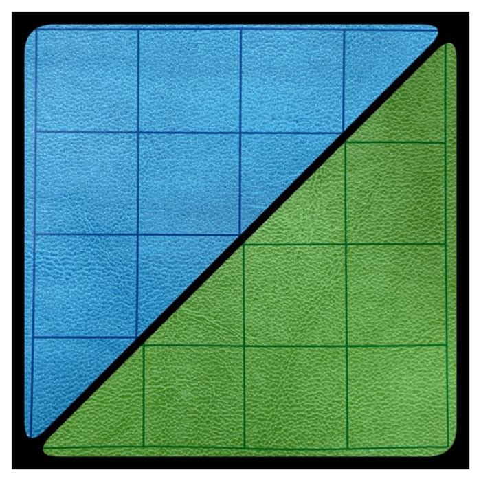 """Battlemat: Reversible Squares Blue/Green (23 1/2"""" x 26"""" Playing Surface)""" - Lost City Toys