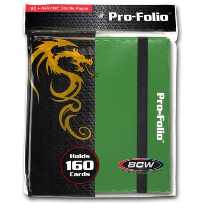 BCW Diversified Card Accessories BCW Diversified Binder: 4-Pocket: Pro-Folio: Green