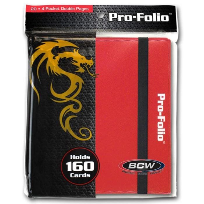 BCW Diversified Card Accessories BCW Diversified Binder: 4-Pocket: Pro-Folio: Red