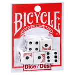 Bicycle d6 Opaque Bicycle White with Black (5) - Lost City Toys