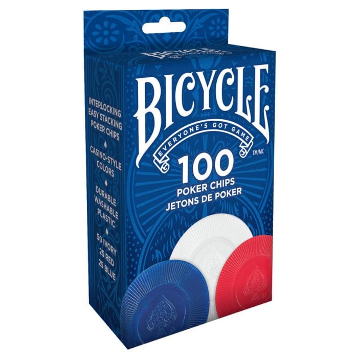 Bicycle Poker Chips: 2 Gram Plastic (100) - Lost City Toys