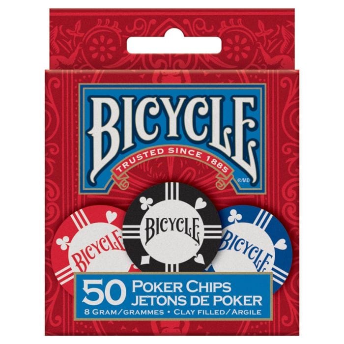 Bicycle Poker Chips: 8 Gram Clay (50) - Lost City Toys