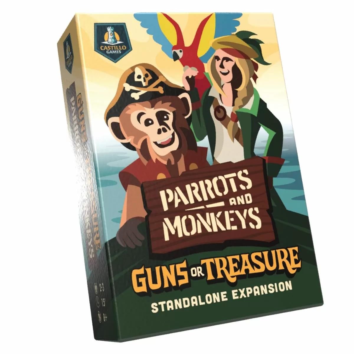 Castillo Games Guns or Treasure: Parrots and Monkeys Expansion - Lost City Toys