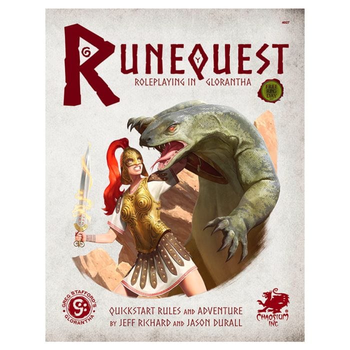 Chaosium, Inc. Role Playing Games Chaosium RuneQuest: Roleplaying in Glorantha Quickstart