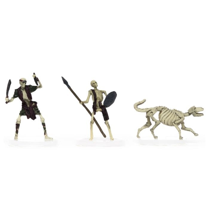Characters of Adventure: Skeletons 3 - Set: Set B - Blademaster, Spearman, Wolf - Lost City Toys