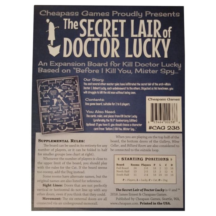 Cheapass Games Board Games Cheapass Games Doctor Lucky: Secret Lair