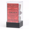 Chessex Manufacturing 7 - Set Cube Gemini Black and Red with Gold - Lost City Toys