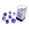 Chessex Manufacturing 7 - Set Cube Luminary Nebula Nocturnal with Blue - Lost City Toys