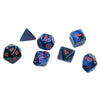 Chessex Manufacturing 7 - Set Cube Mini Gemini Black Starlight with Red - Lost City Toys