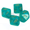 Chessex Manufacturing Accessories Chessex Manufacturing Borealis: Teal/gold Luminary Set of Ten d10s