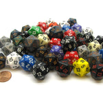 Chessex Manufacturing Accessories Chessex Manufacturing Opaque: D20 Poly Assorted Bag of Dice (50)