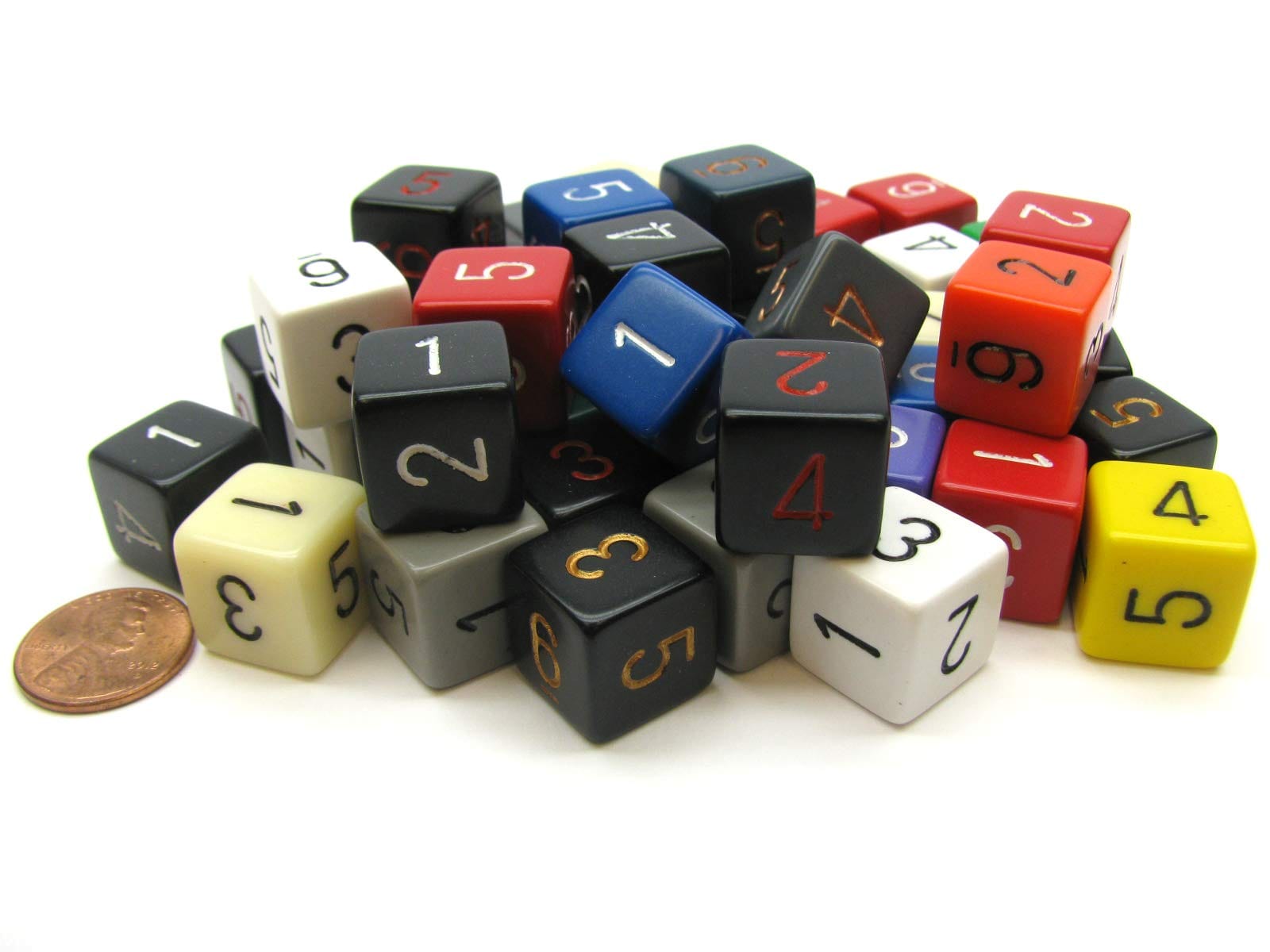 Chessex Manufacturing Accessories Chessex Manufacturing Opaque: D6 Poly Assorted Bag of Dice (50)