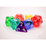 Chessex Manufacturing Accessories Prism Translucent GM and Beginner Player Polyhedral 7-Die Set