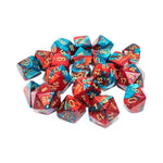 Chessex Manufacturing Assorted Bag of Gemini Red and Teal with Gold (20) - Lost City Toys