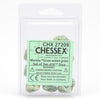 Chessex Manufacturing d10 Clamshell Marble Green with Dark Green (10) - Lost City Toys