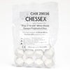 Chessex Manufacturing d20 Bag Opaque Blank White (10) - Lost City Toys