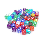 Chessex Manufacturing d6 Bag 12mm Translucent (50) - Lost City Toys