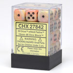 Chessex Manufacturing d6 Cube 12mm Festive Circus with Black (36) - Lost City Toys