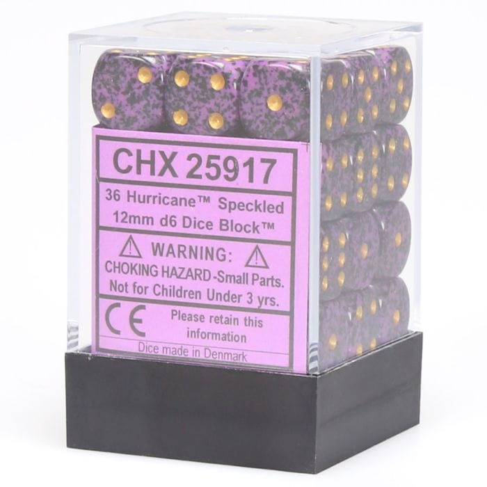Chessex Manufacturing d6 Cube 12mm Speckled Hurricane (36) - Lost City Toys
