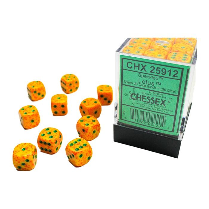Chessex Manufacturing d6 Cube 12mm Speckled Lotus (36) - Lost City Toys