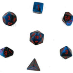 Chessex Manufacturing Gemini 7: Poly Black Starlight/Red (7) - Lost City Toys