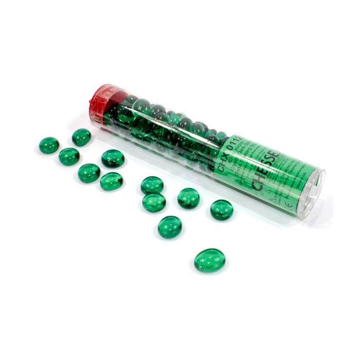 Chessex Manufacturing Glass Stones Tube Dark Green (23 - 27) - Lost City Toys