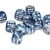Chessex Manufacturing Lustrous 16mm D6 Slate/White (12) - Lost City Toys