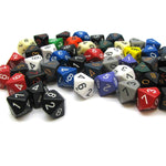 Chessex Manufacturing Opaque: D10 Poly Assorted Bag of Dice (50) - Lost City Toys