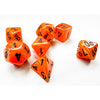 Chessex Manufacturing Vortex: Mini - Polyhedral Orange/black 7 - Die Set - Lost City Toys