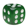 D6 Dice Set: Translucent Dark Green w/ White - Set of 12d6 (18mm) - Lost City Toys