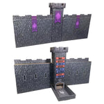 Dark Castle Dice Tower with Castle Walls and Magnetic Turn Tracker Drak Gray - Lost City Toys