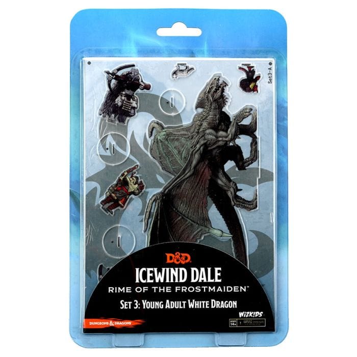 D&D: Idols of Realms: Icewind Dale: Rime of Frostmaiden 2D Adult White Dragon - Lost City Toys