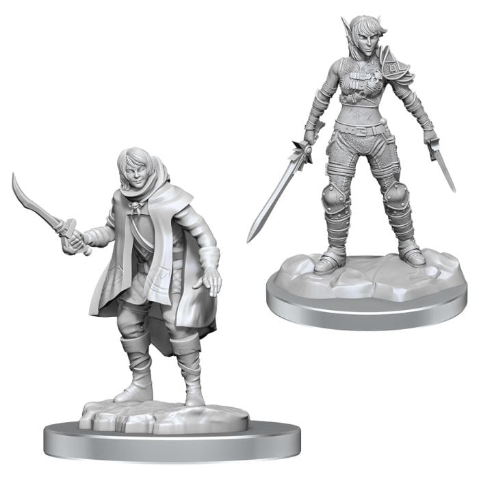 D&D: Nolzur's Marvelous Miniatures: Elf Rogue & Half - Elf Rogue Protg W19 - Lost City Toys